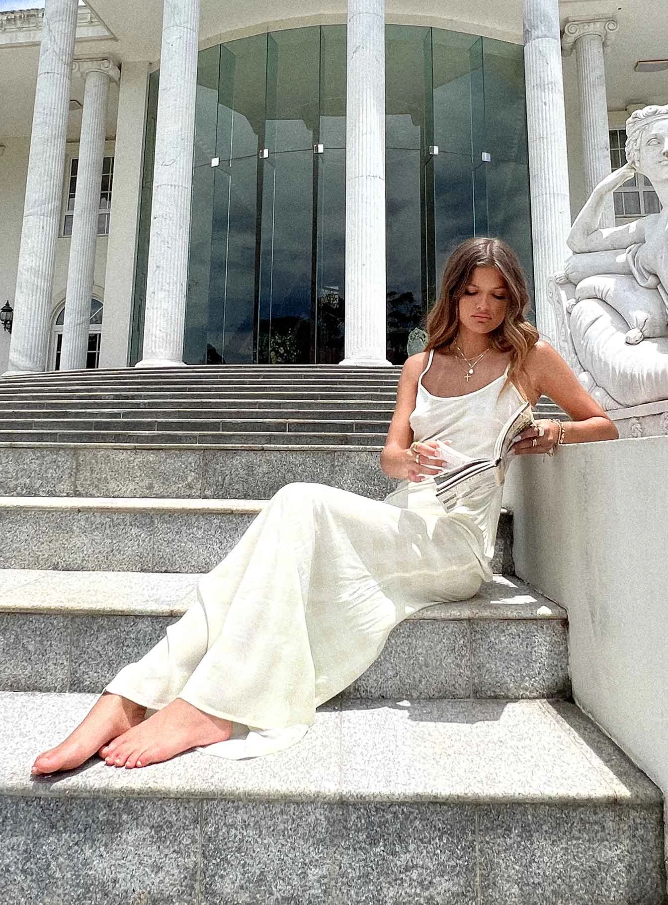 Karamu Maxi Dress Cream 3 Karamu Maxi Dress Cream - Image 3