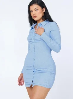 Princess Polly Kelli Mini Dress Blue -Femme Flair 3 modelinfo alicia us10 90fdf368 e235 4747 8c2a 7490c375e7fd