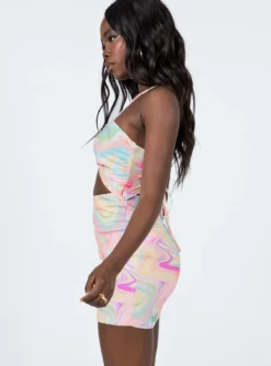 Princess Polly Lorenzo Mini Dress Multi -Femme Flair 3 modelinfo cynthia us4 1 af6f3d9a 3cca 467e 8543 d3aef6903aac