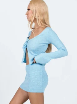 Change Of Heart Knit Mini Skirt Blue -Femme Flair 3 modelinfo dechen us4 159454be 45ed 4f96 ae04 7062bcca00b5