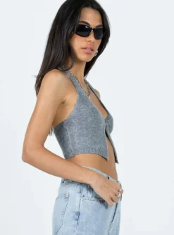 Princess Polly Waterbell Top Grey -Femme Flair 3 modelinfo jess us2 3f7c25cc c256 4235 b8ec f3ef74ec4ef3