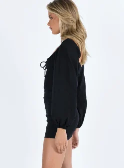 Princess Polly Treacy Long Sleeve Mini Dress Black -Femme Flair 3 modelinfo kiana us2 c1c81f3f 7e28 41b2 8a1c f1272ed07a4f