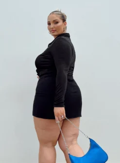 Selby Mini Skirt Black Curve Lower Impact 6 Selby Mini Skirt Black Curve Lower Impact -Femme Flair 3 modelinfo riley us12 70534021 38ed 4075 a296 c91f6292d634