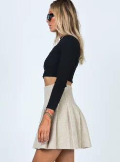 Princess Polly Linda Mini Skirt Beige -Femme Flair 3 27