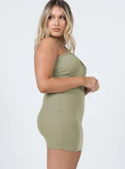 Princess Polly Clarke Mini Dress Khaki -Femme Flair 3 2890aa77 7d50 4589 b920 f1740b9b98a6