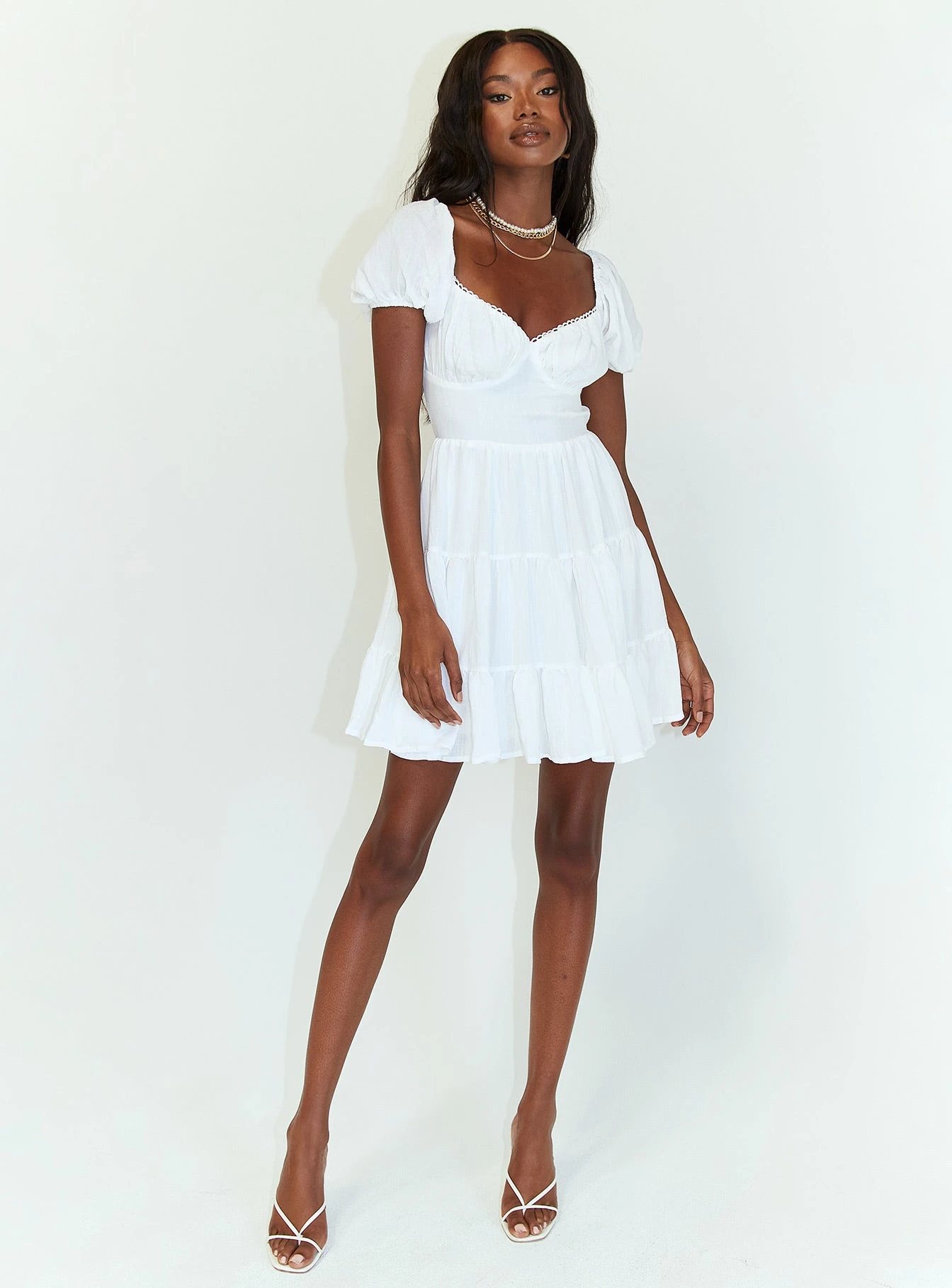 Princess Polly Danny Mini Dress White 7 Princess Polly Danny Mini Dress White - Image 7