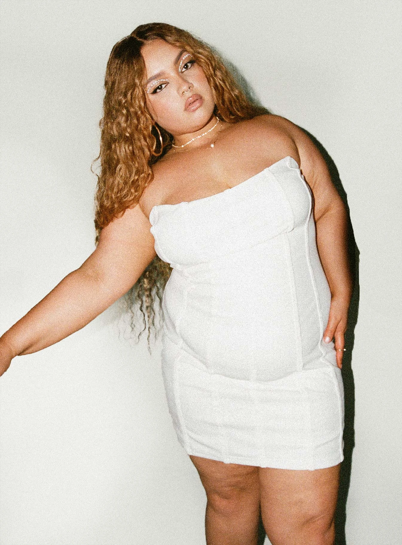 Tristian Mini Dress White Curve 1 Tristian Mini Dress White Curve