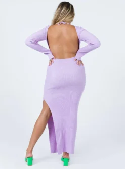 Princess Polly Leon Maxi Dress Purple -Femme Flair 4 modelinfo jasmine us8 f805a94d e862 42dc 957a e8185f692444