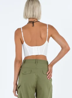 Princess Polly Nara Corset Top Ivory -Femme Flair 4 modelinfo kauri us2 5292d40e b215 4a11 bccd ede4da5b5b42