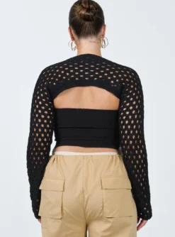 Princess Polly Lotani Bolero Black -Femme Flair 4 modelinfo mikayla us6 92b13178 4668 4aae b3df cad6a095cb09