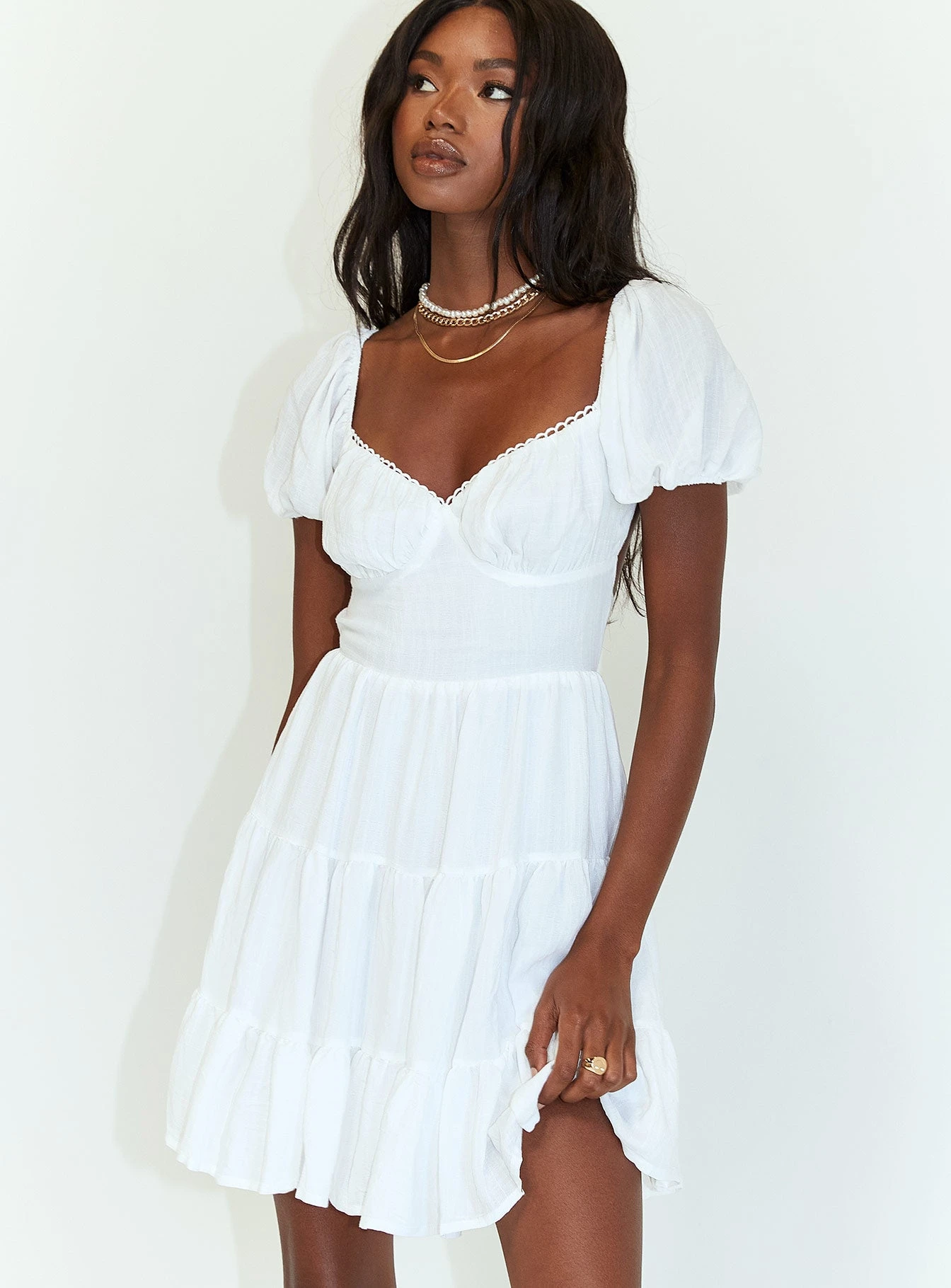 Princess Polly Danny Mini Dress White 8 Princess Polly Danny Mini Dress White - Image 8