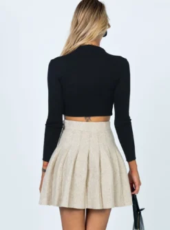 Princess Polly Linda Mini Skirt Beige -Femme Flair 4 25