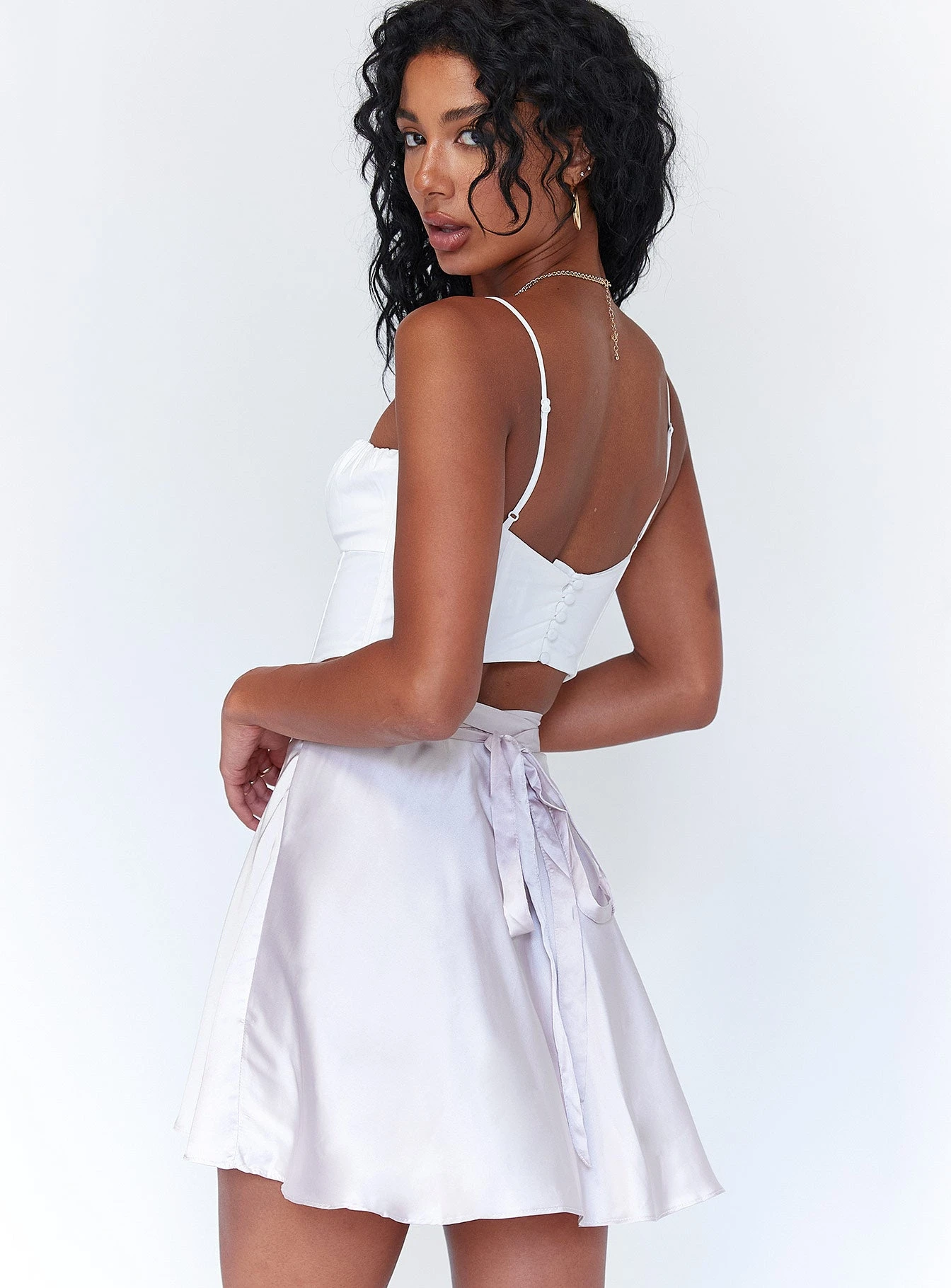 Princess Polly Affection Mini Skirt Cream 3 Princess Polly Affection Mini Skirt Cream - Image 3