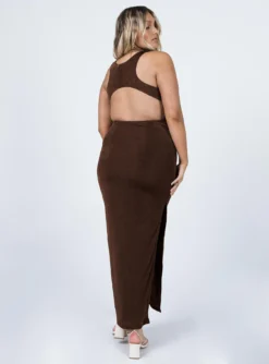 Princess Polly Ella Maxi Dress Brown -Femme Flair 4 b2a877db cb54 46ec 993c 170e4e584768