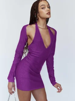 Heavenly Sent Mini Dress Purple -Femme Flair 4 ccddfa38 da5f 4042 a25e 7e12344dc0ca