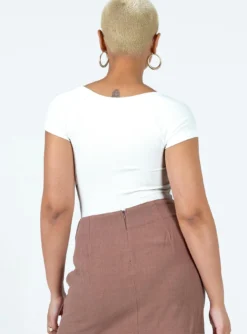 Princess Polly Langley Bodysuit White -Femme Flair 5 modelinfo Sarah us4 e3e78563 54a7 4f27 b5e5 0b8f9d631419