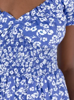 Princess Polly Daniela Mini Dress Blue Floral -Femme Flair 5 modelinfo alexa us2 a2fb0845 46df 46b3 b481 f1f7e4a33659