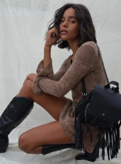 Princess Polly Boho Babe Mini Dress Mocha -Femme Flair BOHO BABE MINI DRESS 2ab32d5a ac6b 46a7 a72a 0cbaed524b6e