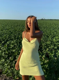 Femme Flair -Femme Flair CHERI MINI DRESS GREEN 1