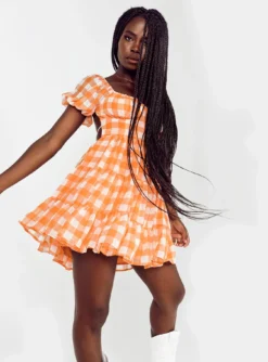 Princess Polly Danny Mini Dress Orange -Femme Flair Danny Mini Dress Orange 1