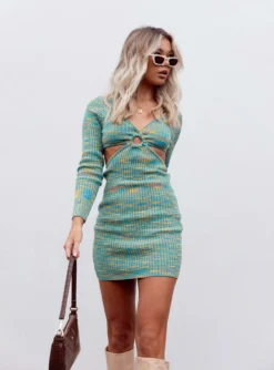 Princess Polly Lucia Cut Out Mini Dress Green 15 Princess Polly Lucia Cut Out Mini Dress Green -Femme Flair Lucia Cut Out Mini Dress Green 3