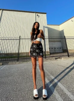 Princess Polly Moon Walker Mini Skirt 13 Princess Polly Moon Walker Mini Skirt -Femme Flair Moon Walker Mini Skirt Britta Platform Heels White