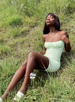 Princess Polly Penney Mini Dress Green Floral -Femme Flair PENNEY MINI DRESS GREEN FLORAL 1