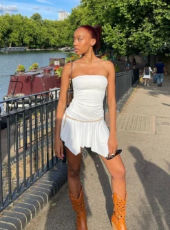 Adonis Mini Dress White